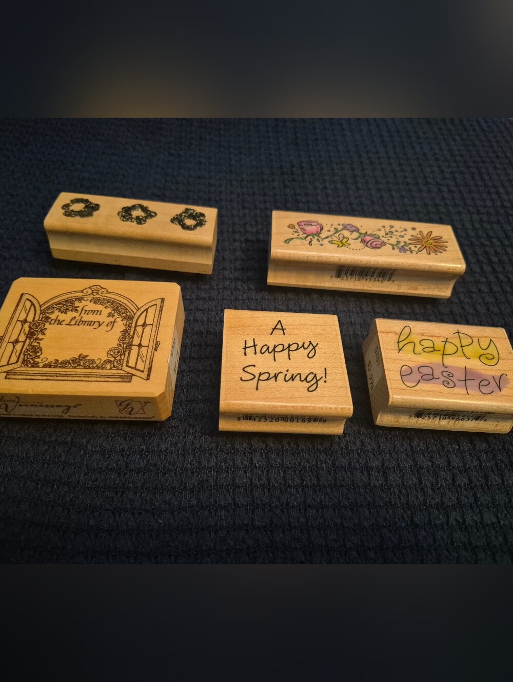 Spring, Easter Wood Stamps - Picture 1 of 9